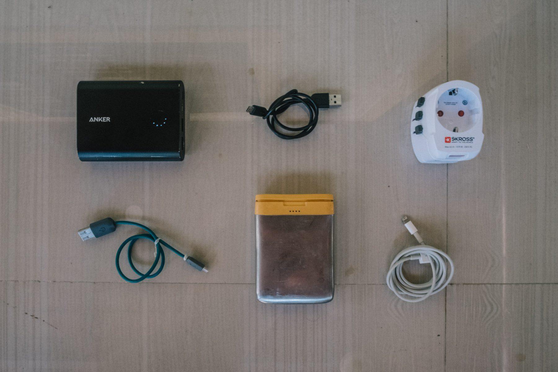Anker PoweCore+, BioLite Charge 40 and Skross world adapter