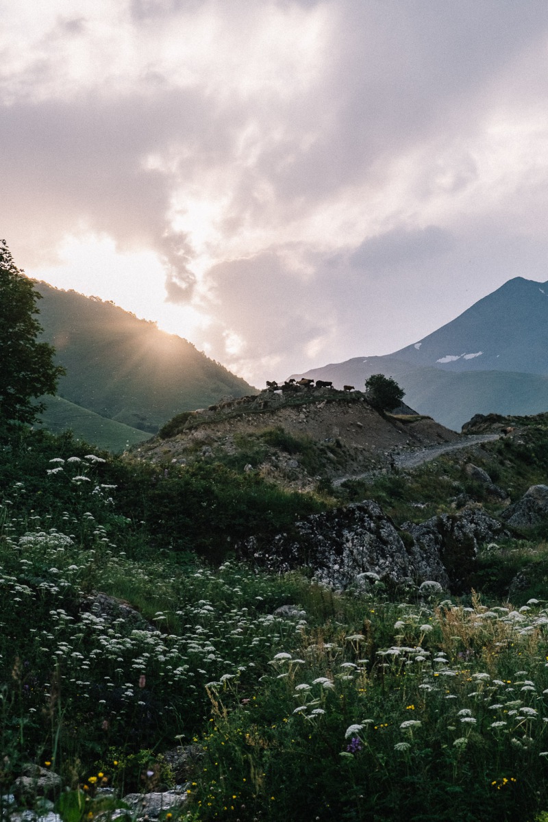 Sunset seen from Roshka Georgia