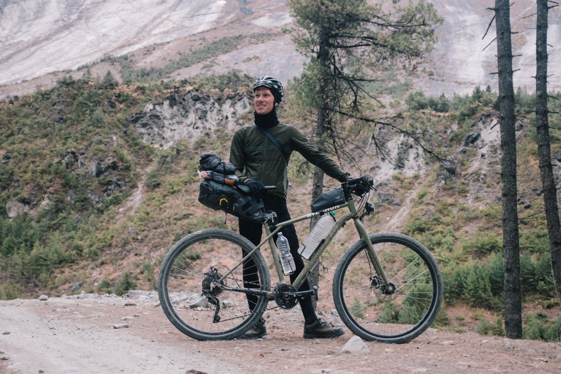 Robin with his Avaghon X29 Apidura saddle pack expedition series