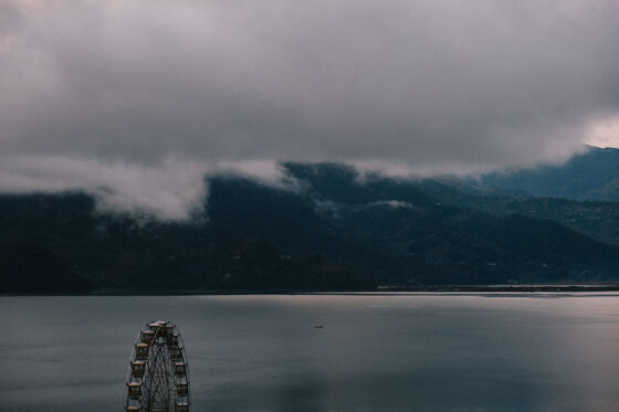 View over Phewa Lake from Pokhara Nepal