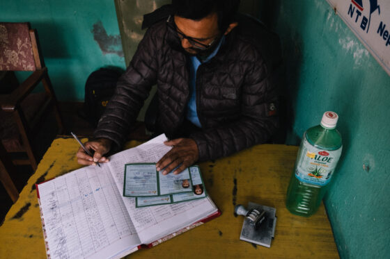 Bikepacking Annapurna Circuit Trek Permit Control Checkpoint Nepal ACA
