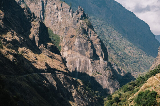 Annapurna Circuit Trek Road Mountains Epic Views Tarmac
