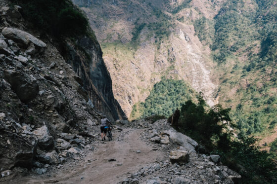 Bikepacking Annapurna Circuit Trek Climb Jeep Trail Steep