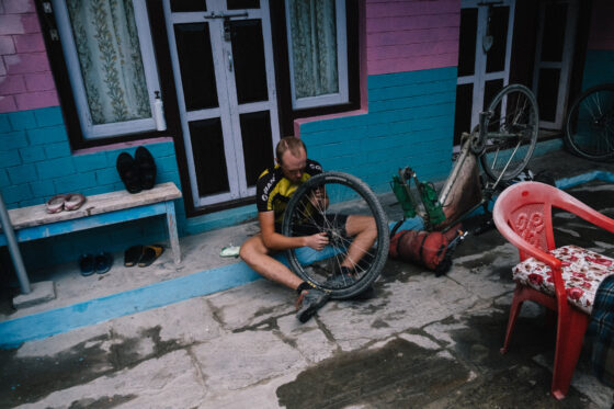 Bikepacking Annapurna Circuit Trek Nepal Puncture Flat Farawayistan