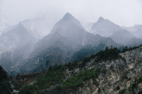 Bikepacking View Mountains Nepal Basecamp Annapurna Circuit