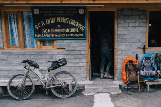Bikepacking Annapurna Circuit Trek Permit Checkpoint ACA Bikepacking