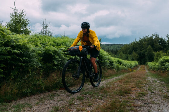 Climbing one of the gravel roads of the Blekingeleden