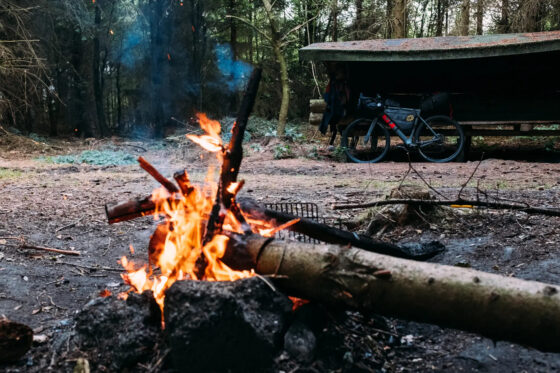 Bikepacking the Hærvejen camp fire