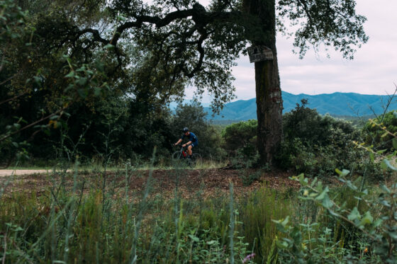 cycling in rain in girona