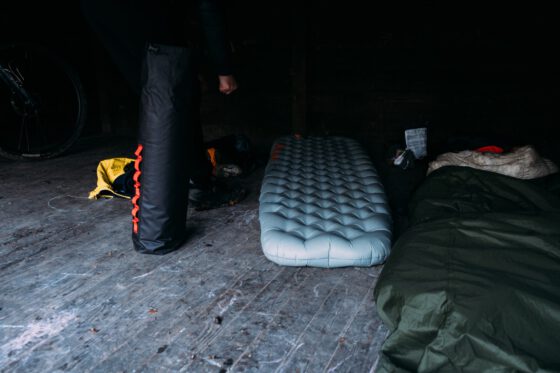 Winter bikepacking Sweden sleeping pad cold