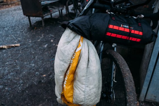Bikepacking Sweden Winter bikepacking bags sleeping bag