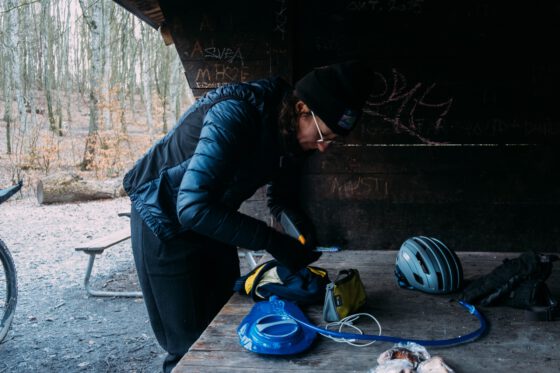 Windshelter Sweden bikepacking winter