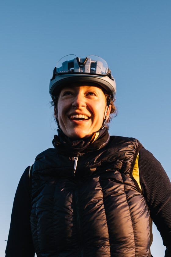 Sabina bikepacking Sweden happy