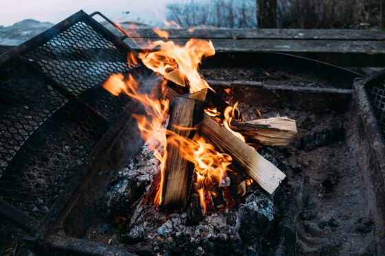 Bikepacking Sweden fire place