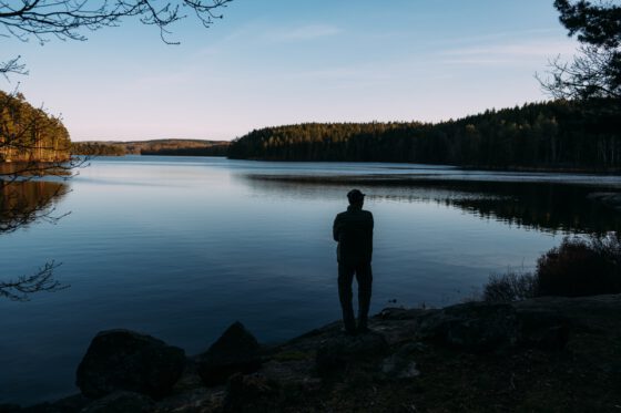 Bikepacking Sweden lake nature Halen