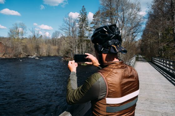 Bikepacking Banvallsleden Sweden river