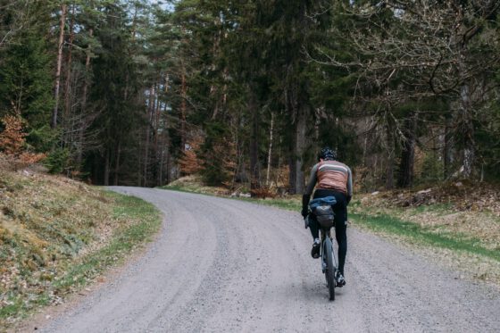 Bikepacking Banvallsleden gravel climb
