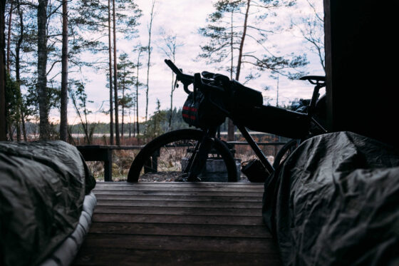 Bikepacking Banvallsleden wind shelter
