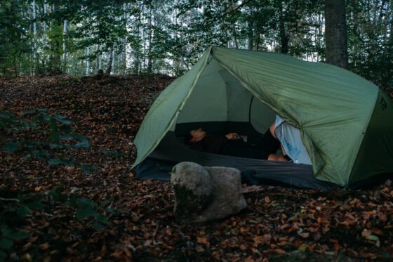 Bikepacking Söderåsen wind shelter tent