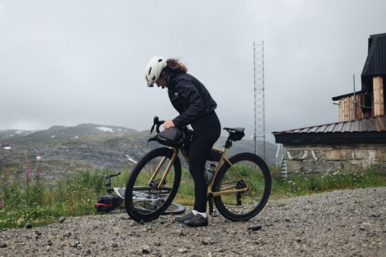 Repacking the bikepacking bags to continue cycling