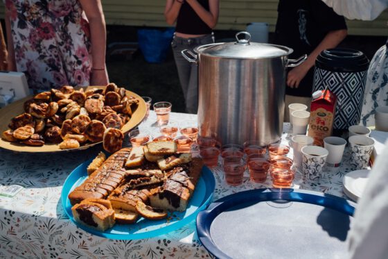 Swedish Midsommar fika in Fengersfors, Dalsland, with coffee and cake
