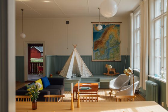 Cozy shared living space at Nordic Refuge with thoughtful Scandinavian interior design